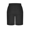 thumbnail image 6 of SEAOPEN Women's Bermuda Long Shorts with Pockets High Waisted Stretch Knee Length Shorts for Women Summer Walking S Black, 6 of 8
