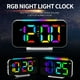 thumbnail image 2 of Reloj Digital LED Pantalla RGB Reloj Despertador con Iluminación Ambiental Lámpara Pantalla de Tiempo LED Electrónica Reloj de Escritorio-B, 2 of 5