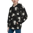 thumbnail image 2 of Lsque Rose Flowers Patten Youth Hoodie Sweatshirt Pullover with Kangaroo Pocket Boys and Girls Hoodie Warm Hoodie for Kids-X-Large, 2 of 6