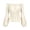 14# Beige, variant on Women's Renaissance Peasant Blouse Lace off Shoulder Tops Puff Long Sleeves Smocked Waist Boho Cottagecore Cute Fall Soft Breathable Black S