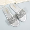 thumbnail image 6 of Censtreet Slides Sandals for Women Basic Slip On Flat Sandals Open Toe Comfort Beach Sandals Slippers for Casual Dressy Summer, 6 of 9