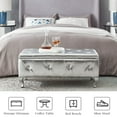 thumbnail image 4 of M optimized Storage Ottoman Bench, Upholstered Flip Top Ottoman Bench with Crystal Buttons, Rectangular End of Bed Bench Foot Rest for Bedroom Living Room Hallway, 4 of 7