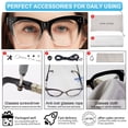 thumbnail image 6 of MARE AZZURO Oversized Reading Glasses Women Big Square Readers 1.00 1.50 2.00 2.50 3.00 3.50 (Black-clear, 350), 6 of 7