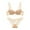 Beige, variant on Varsbaby women push up lingerie set sexy see through panties low waist