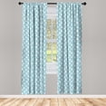 thumbnail image 3 of Ambesonne Cartoon Curtains, Cartoon Polar Bears Art, Pair of 28"x63", Pale Blue White, 3 of 5