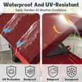 thumbnail image 5 of Kimunuk 10' x 20' Canopy Replacement Cover, Outdoor Portable Carport Replacement Canopy with Ball Bungees for Car Garage Shelter Tent Party Tent, Burgundy ,Frame is Not Included, 5 of 6