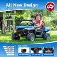 thumbnail image 3 of karbost 2 Seater 24V Kids Electric Ride On Dump Truck 4WD Remote Control EVA Tires Blue, 3 of 7