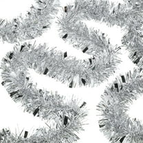 Tinsel Garland, 33 FEET Tgnazet Silver Tinsel Christmas Garland Christmas Tree Decrations Wedding Birthday Party Supplies, Silver