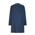 thumbnail image 5 of Nightgowns for Women Long Sleeve Crewneck Zip Up Sleep Dress with Pockets Pajama Dress Sleepwear, 5 of 7