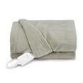 thumbnail image 1 of Sunbeam Throw Poseidon Blue Microplush, 4 Heat Settings, 4-Hour Auto Shut-Off, Electric Heated Blanket, 50” x 60”, 1 of 9