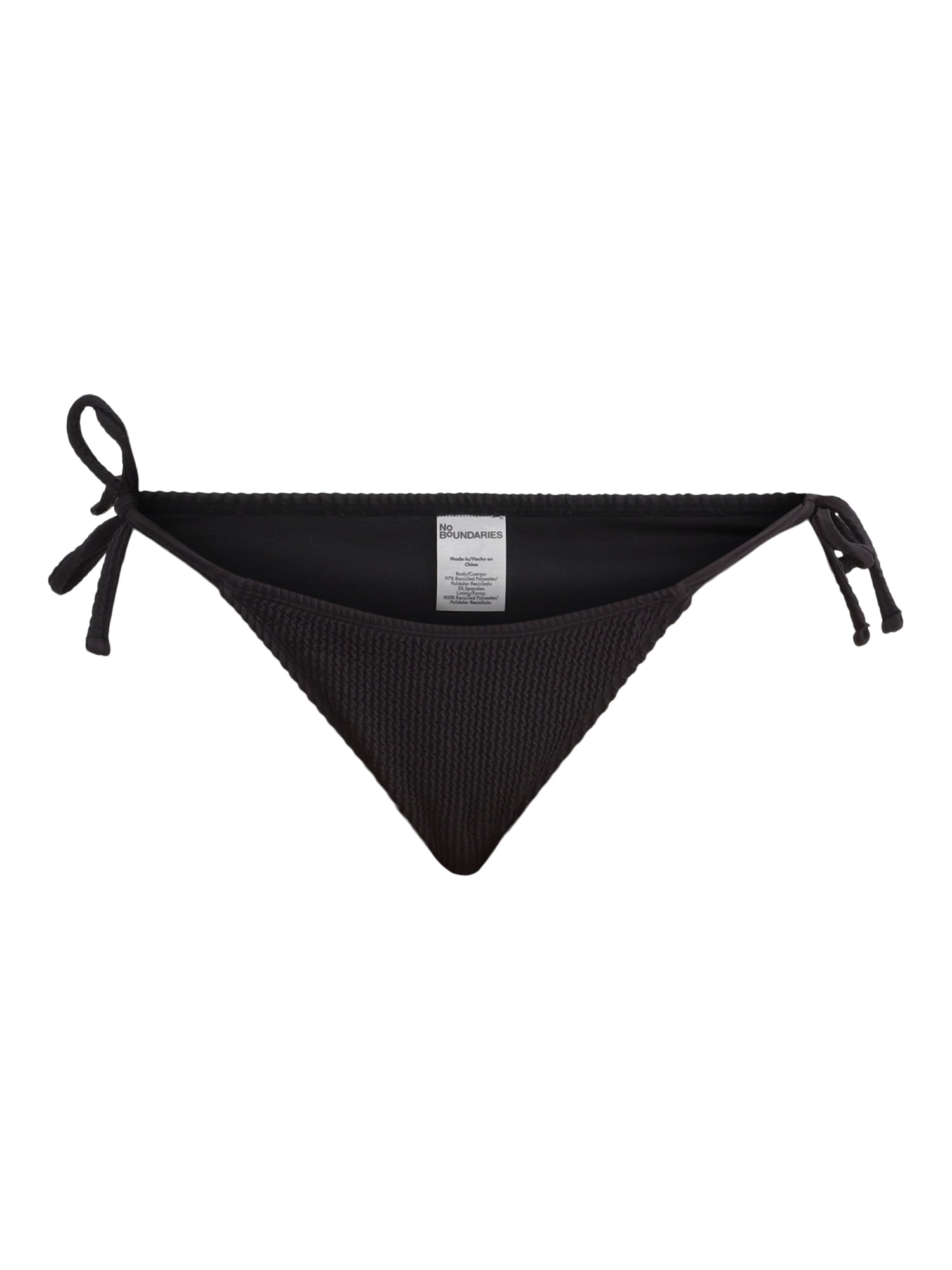 No Boundaries Women's Crinkle Side Tie Bikini Bottom, Sizes XXS-XXL