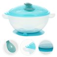 thumbnail image 2 of EeaseCA Baby Suction Bowl And Spoon Non-slip Defence Fall Baby Bowl Suit Infant Training Bowl Set (Blue), 2 of 7