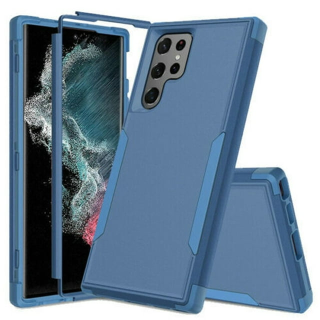 Supershield Étui pour Samsung Galaxy S22 Ultra 5G, Double Couche de Qualité Militaire, Antichute, Étui de Protection Rigide, Robuste et Durable pour Téléphone - Bleu