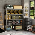 thumbnail image 5 of JHYKFG 39" W 5-Tier Garage Storage Shelves, Heavy Duty Garage Shelving with Adjustable Shelves, Metal Shelving Unit for Garage, Warehouse, Pantry, Black, 39.4" W x 18" D x 72" H, 5 of 8