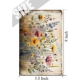 thumbnail image 5 of Floral Decor Wildflower Retro Aluminum Sign 5.5x8 IN Metal Tin Sign Wildflower Wall Plate Boho Floral Home Decor Tin Garden Signs for Outside Vintage Yard Sign, 5 of 6