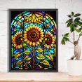 thumbnail image 1 of Cuadros Decorativos Pintura de diamante 5D DIY Taladro redondo completo Vidrieras Girasol Decoración (A7373) DQrwqpou embutido en tela, 1 of 7