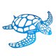 thumbnail image 1 of Tortuga de Pared Arte Metal Pared Vida Marina Metal Metal Mar Decoración y Cuelga, 1 of 8