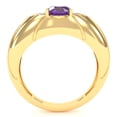 thumbnail image 3 of Designer Amethyst Diamond Cocktail Ring In Solid 14k Yellow Gold, 3 of 6