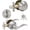Satin Nickel Keyed Alike 1DB, variant on (1 Pack) Keyed Alike Front Door Lever Lockset with Single Cylinder Deadbolt Combination Set, Wave Style Lever, Front Door/Exterior Door Knob with Lock and Deadbolt, Satin Nickel Finished