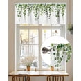 thumbnail image 7 of Green Eucalyptus Leave Valances for Windows Watercolor Retro Leaf Valance Rod Pocket Light Filtering Short Window Treatments Curtains for Kitchen Bathroom Living Room Bedroom, 1 Panel, 54 x 18 Inch, 7 of 7