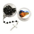 thumbnail image 1 of Crosses Pendant Scented Rosary Braided Wood Beads Chain Necklace with Gift Box Religious Jewelry for Catholic Devotional brown, 1 of 5