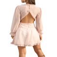 thumbnail image 1 of PENGXIANG Robe à Motif Imprimé pour Femmes Manches Longues Col en V Profond Multiple Couches une-Pièce S/ M/ L/ TG, 1 of 5