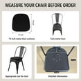 thumbnail image 2 of Tromlycs 14x14 Metal Chair Cushions Pads Set of 4 for Tolix Metal Chairs Small Seat Cushions 14 inch Black, 2 of 6