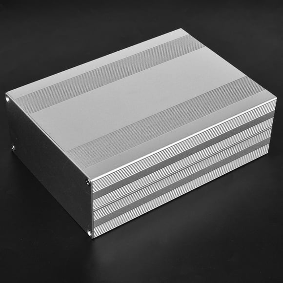 Estuche para proyecto electrónico de aleación de aluminio blanco plateado para placa de circuito impreso 68 x 145 x 200 mm