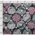 thumbnail image 2 of Soimoi Floral Printed, Cotton Fleece Fabric By The Yard- Sewing DIY Stretch Fabric 56 Inches Wide WarmFabric For Hats, Coats, Gloves, Blankets-Blue, 2 of 5