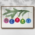 thumbnail image 2 of Colorful Christmas Collection A - Framed Gallery Wrapped Holiday Canvas - 25 x 37 - Rosewood Frame, 2 of 8
