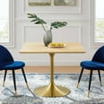 thumbnail image 6 of Modway Lippa 39.5" Square Wood Dining Table in Natural/Gold, 6 of 6