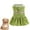 green, variant on GASTROPOD Dog Dresses for Small Dogs Girl,Polyester Printed Everyday Dress Dog Dresses,Leash Attachment with Lace Puppy Clothes,Green,S