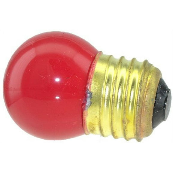 Novelty Light, 7.5-S11 Commerical Grade S11 Ceramic Replacement Bulbs, E26 Medium Base, 7 Watt, 25 Pack (Red)…