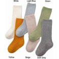 thumbnail image 1 of Baby Girls Socks Cotton Toddler Knee-high Stockings Kids Cozy Warm Solid Color Long Socks For 1-3t, 1 of 1