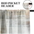 thumbnail image 6 of Brown Kitchen Curtains Grey Beige Window Curtains Valance and Tier Set, Modern Rod Pocket Short Tier Curtain, Abstract Art Small Cafe Curtains for Kitchen Decor 54" x 24", 6 of 6