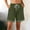 Army Green, variant on Women Summer Lace Open Pockets Shorts Women Summer Fashion Casual Solid Color Lace Open Bottom Pockets Shorts Army Green S