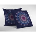 thumbnail image 2 of Net Mandala Broadcloth Indoor Outdoor Zippered Pillow Navy, 2 of 4
