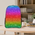 thumbnail image 5 of Rocae Rainbow Glitter for 16inch Clear Backpack Transparent School Backpack for Women Men, Capacity Clear Bag for College, Travel, 5 of 7