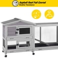 thumbnail image 7 of AIVITUVIN Outdoor Rabbit Hutch Indoor Bunny on Wheels Large Guinea Pig Cage with Run for Any Small Animals,Removable Pull Out Tray, 7 of 7