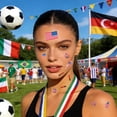 thumbnail image 5 of Taicans 10 Pack Various Countries Flag Temporary Tattoos 4.7 Inch,2026 World Cup Fan Party Face Stickers with Authentic Designs,Waterproof Skin Safe Body Art for Sports Events Festivals, 5 of 6