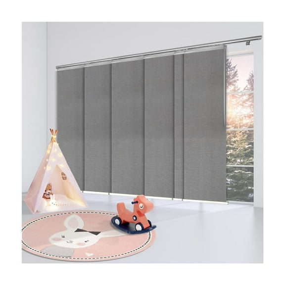 Adjustable Panel Track Room Divider - Steel Wall or Ceiling Mount - 70-130" Width - Renaissance Romance Design