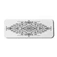 thumbnail image 1 of Mexican Computer Mouse Pad, Maya with Prehistoric Geometric Form Triangles Lines and Squares Print, Rectangle Non-Slip Rubber Mousepad Large, 31" x 12" Gaming Size, Black White, by Ambesonne, 1 of 2