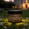 thumbnail image 5 of HAHUT Decorative Solar Mandala Lights, Waterproof Metal Solar Powered Outdoor Deck Step Wall Lights, Mandala Theme LED Fence Light for Garden Post Patio Backyard Yard Decor, 5 of 7