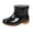 Black, variant on Classic Garden Boots, Non Slip Mud Boots, Glossy Ankle Rain Boots Waterproof Mid Heel Garden Boots Non Slip Slip On Short Mud Boots Elegant Outdoor Water Shoes Durable Work Footwear, Blue 7