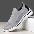 thumbnail image 4 of NOKIO Men'S Slip-On Walking Shoes Breathable Slip-On Shoes For Men Fashion Spring And Summer Men Sports Shoes Flat Bottom Lightweight Fly Woven Mesh Breathable Slip On Comfortable And Simple, 4 of 4