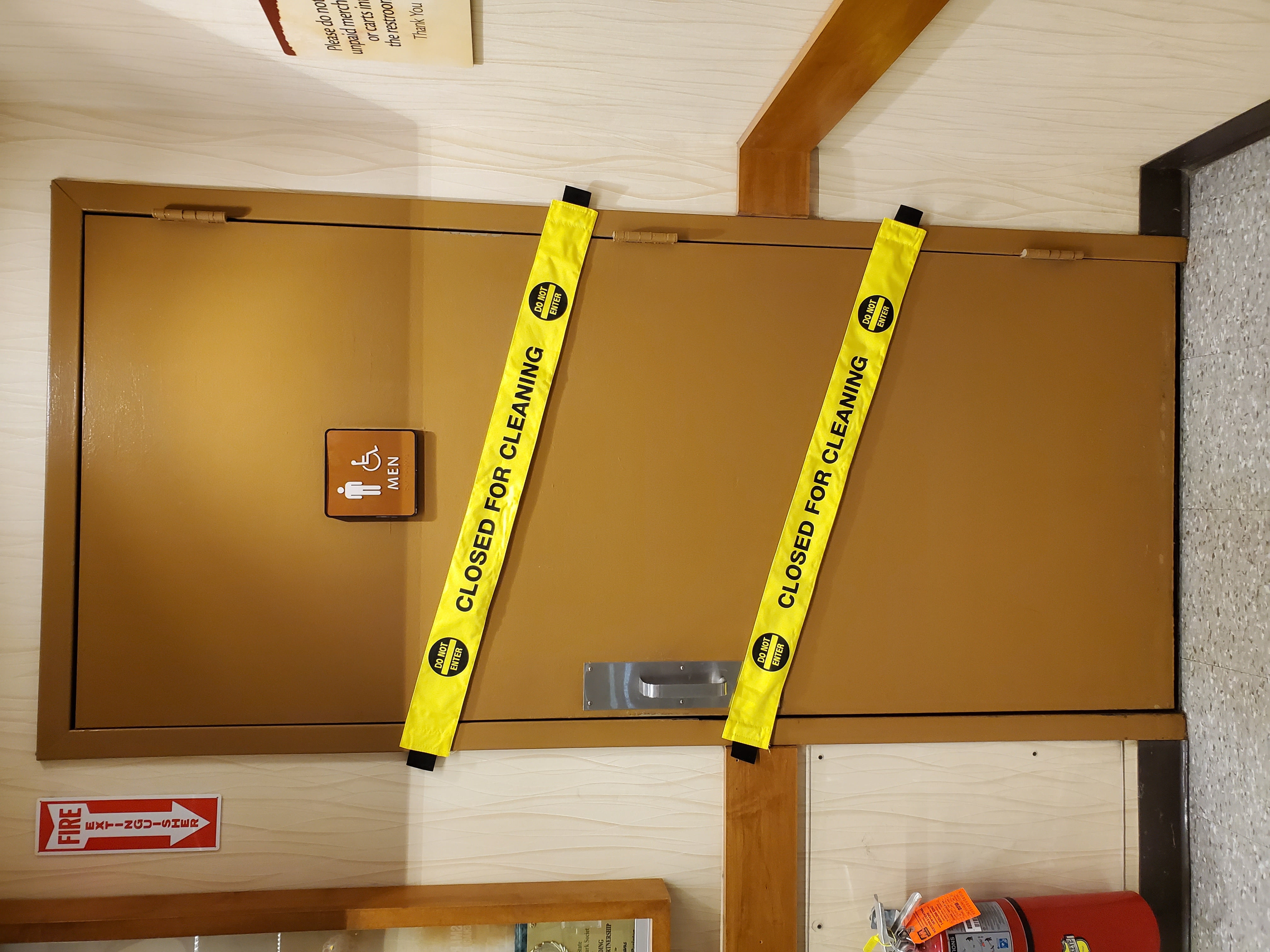 HAYLINS Restroom Closed for cleaning Sign with Do Not Enter emblem and Ends (2 Pack