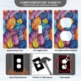 thumbnail image 3 of Yayeee Duplex Wall Plate 1-Gang 4.5"x2.7" Home Receptacle Light Switch Decorative Outlet Cover, Colorful Leaves, 3 of 7