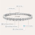 thumbnail image 3 of Lab Grown Diamond IGI Certified 14K White Gold Tennis Bracelet For Women 7 Carat | Lois Multi-Shape Lab Diamond Tennis Bracelet | FG-VS1-VS2 Quality Friendly Diamonds, 3 of 6