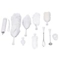 thumbnail image 1 of Juego de cepillos eléctricos para botellas, cabezales reemplazables impermeables IP65, herramienta de limpieza con cepillo para pezones, plumero para carguero de leche, 1 of 5