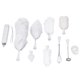 thumbnail image 1 of Juego de cepillos eléctricos para botellas, cabezales reemplazables impermeables IP65, herramienta de limpieza con cepillo para pezones, plumero para carguero de leche, 1 of 5